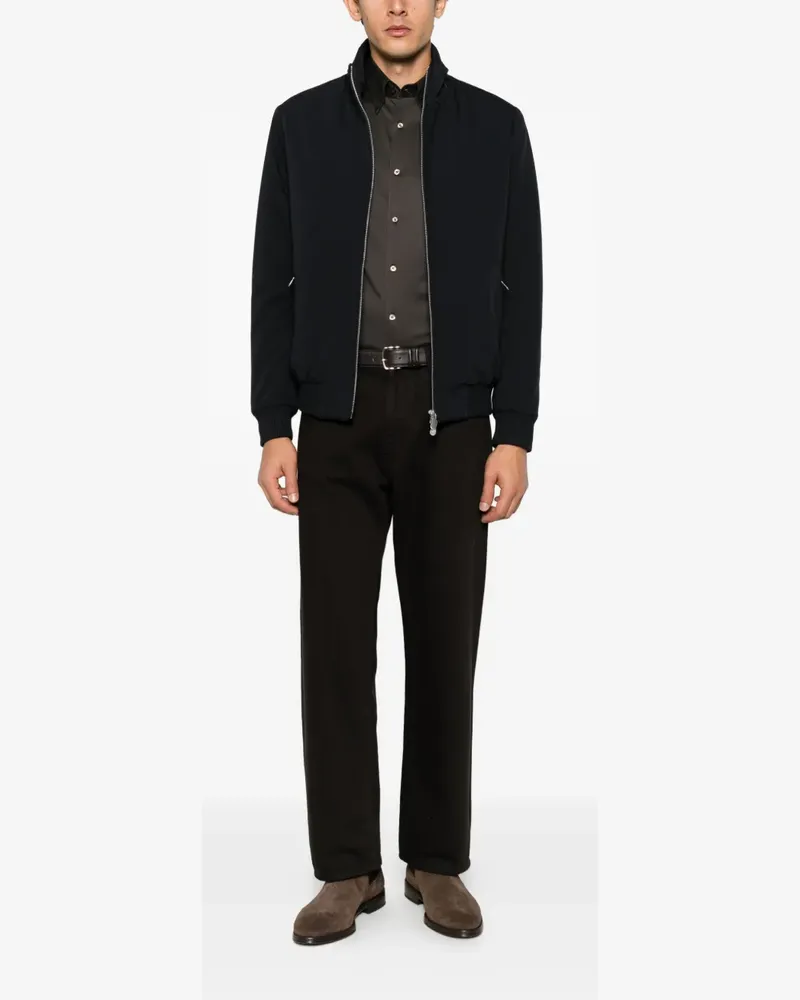 Alberto Gozzi zip-up bomber jacket - Blau Blau