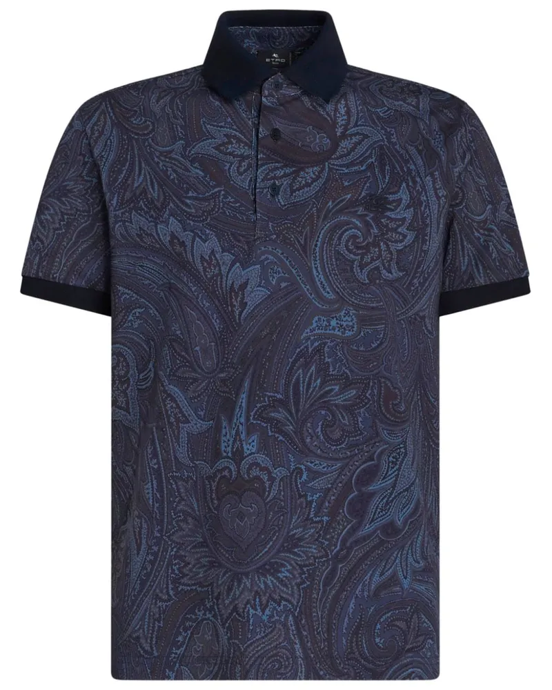 Etro Poloshirt mit Paisley-Print - Blau Blau