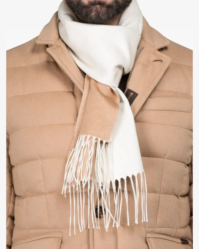 MOORER Jared fringed scarf - Nude Nude