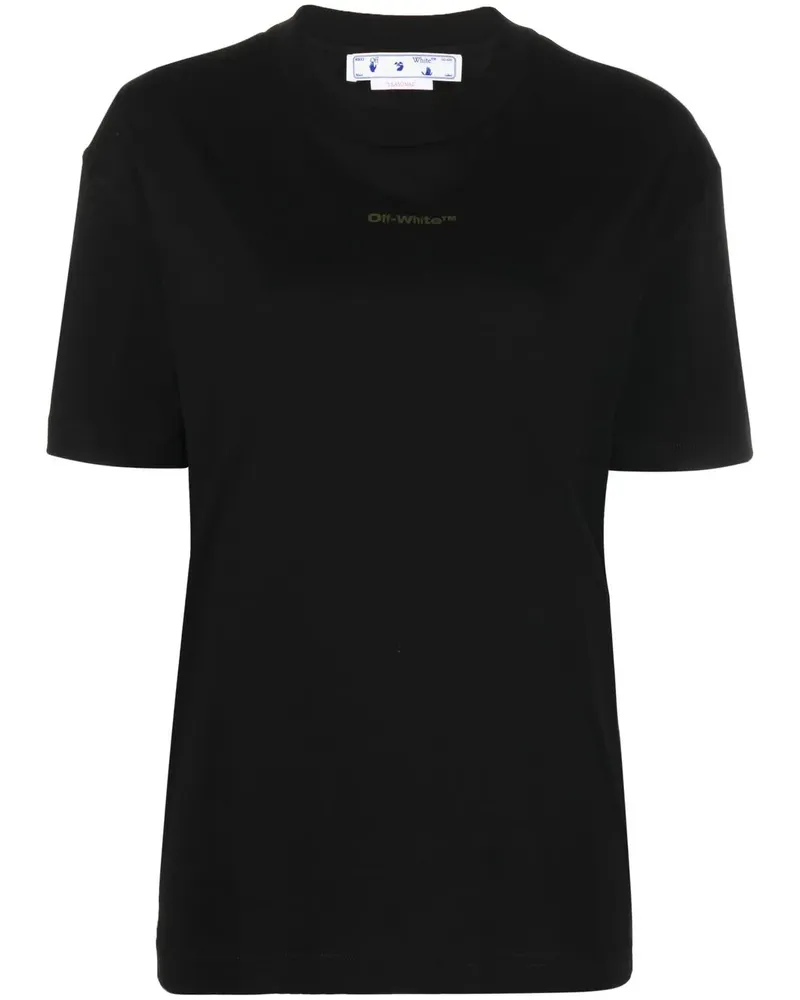 OFF-WHITE T-Shirt mit Logo - Schwarz Schwarz