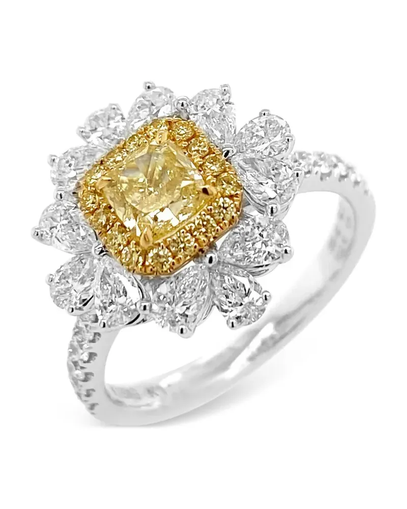 HYT Jewelry 18kt Weißgoldring mit Diamanten - Silber Silber