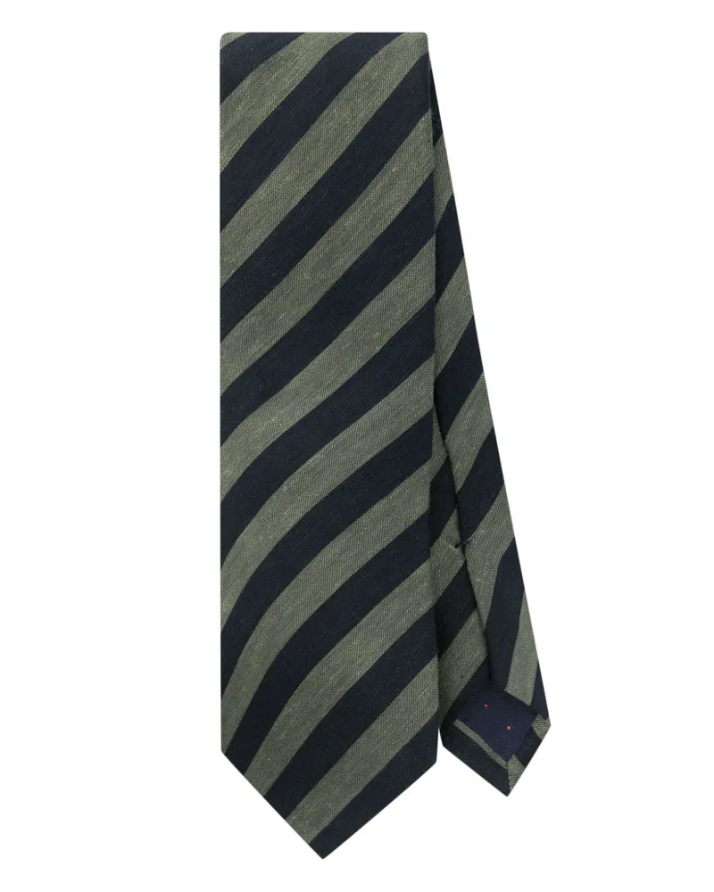 Paul Smith Krawatte mit Slub-Streifen - Blau Blau