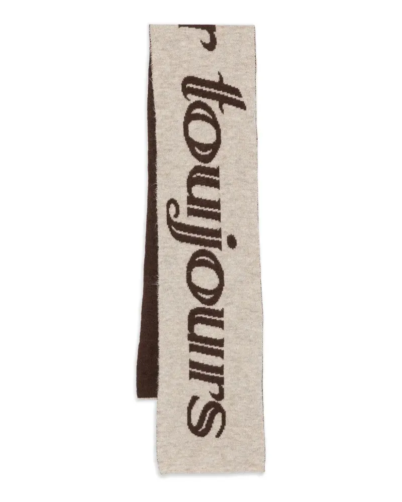 Carne Bollente Schal mit Logo-Print - Nude Nude