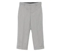 Cropped-Hose mit Nadelstreifen - Grau