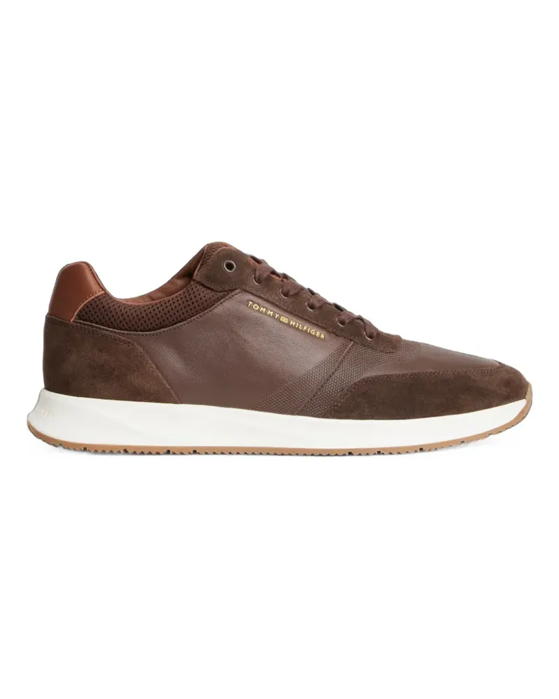 Tommy Hilfiger Sneakers mit Kontrasteinsätzen - Braun Braun