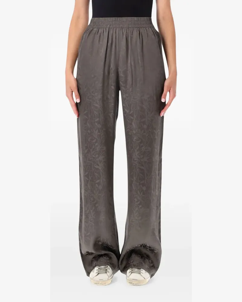Golden Goose jacquard-floral elasticated-waist trousers - Grau Grau