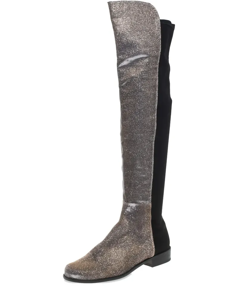 Stuart Weitzman Stiefel im Glitter-Look - Silber Silber
