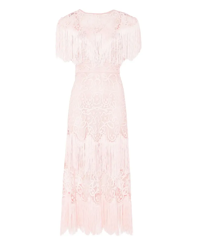 Temperley London Cordelle Midikleid mit Quastendetail - Rosa Rosa