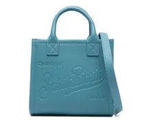 Mini Vanity Tote Bag mit Logo-Prägung - Blau