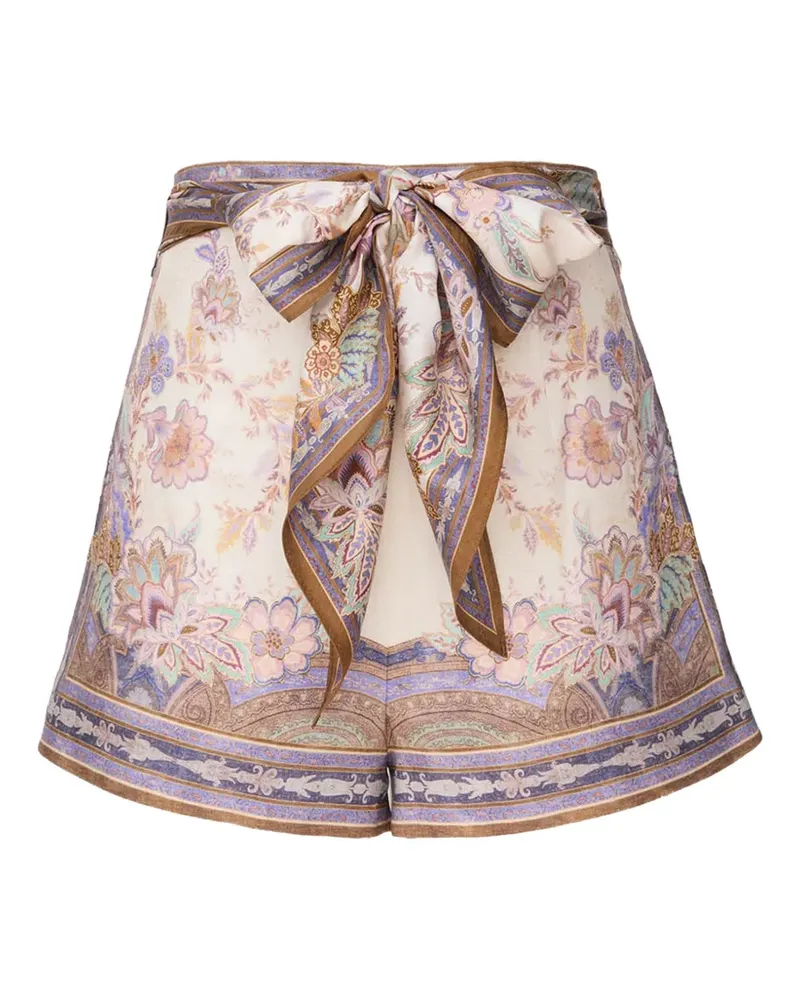 Zimmermann Luna paisley-print shorts - Nude Nude