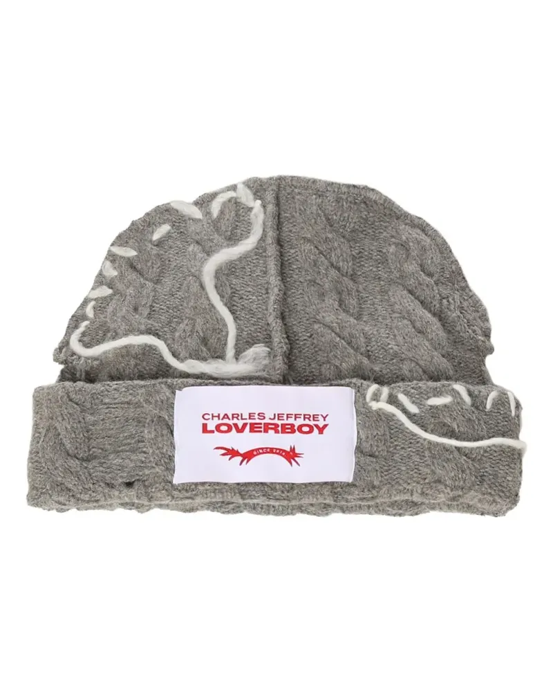 Charles Jeffrey Loverboy logo-patch beanie - Grau Grau