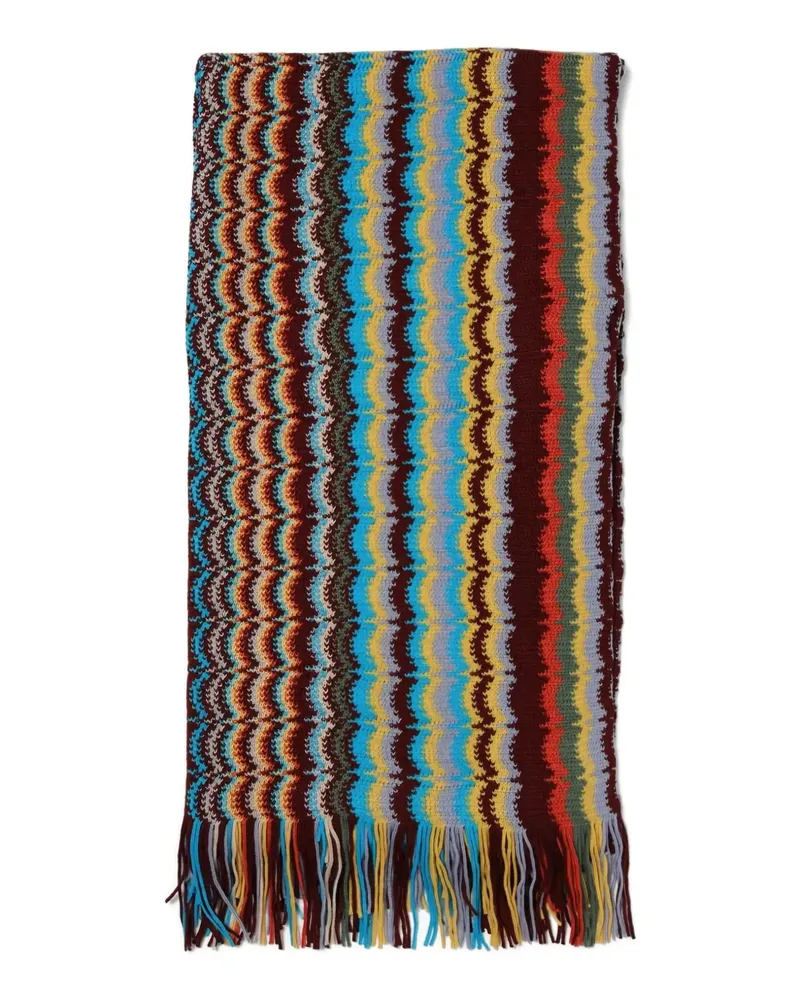 Missoni Schal mit Zickzackmuster - Braun Braun