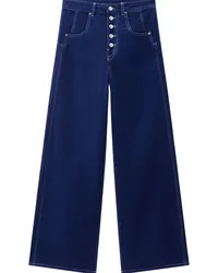 Woolrich Stückgefärbte Wide-Leg-Hose Blau