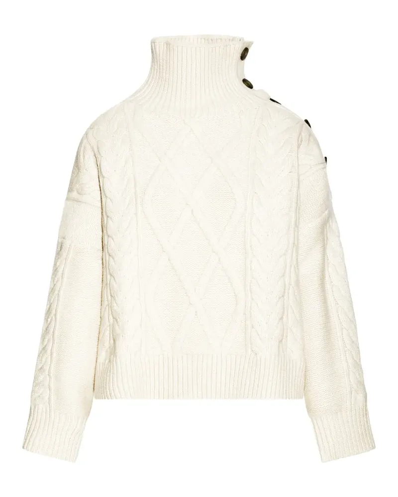 Yves Salomon Strickpullover mit Knopfdetail - Nude Nude