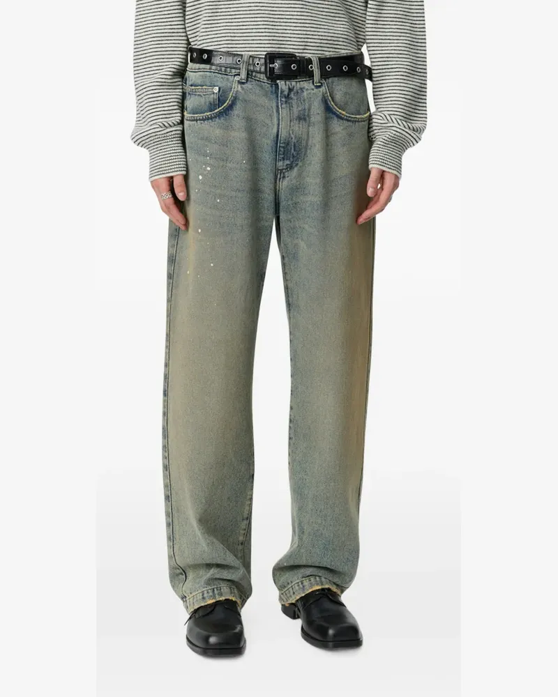 Mfpen Gerade Jeans im Distressed-Look - Blau Blau