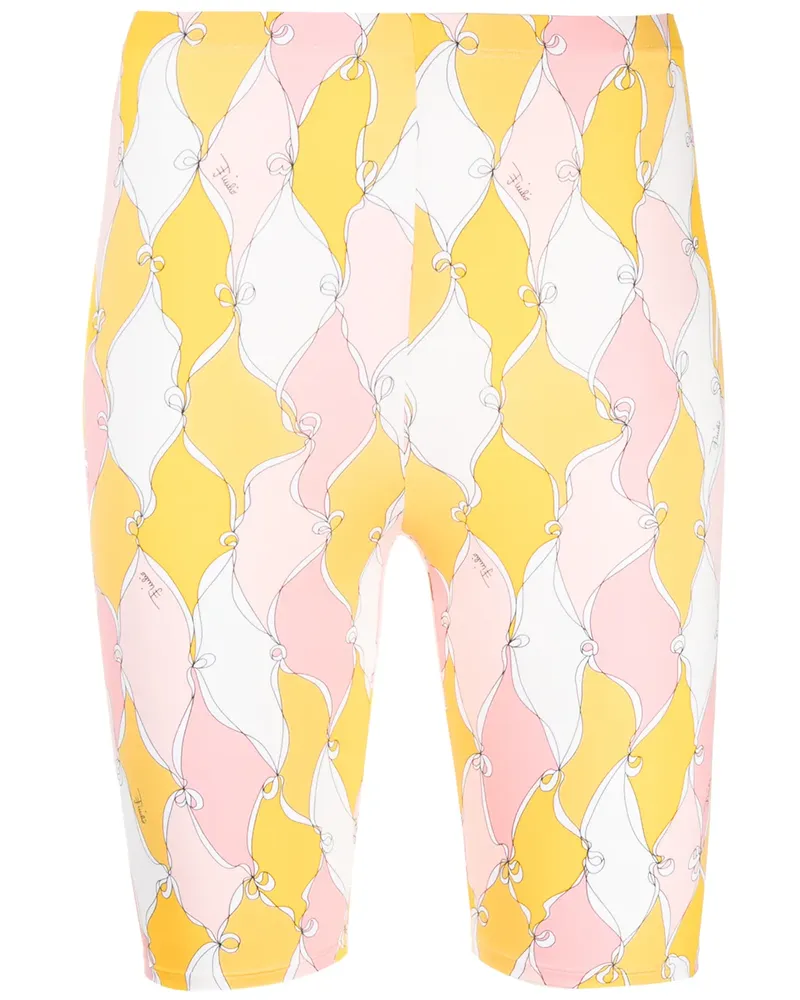 Emilio Pucci Radlerhose mit Logo-Print - Gelb Gelb