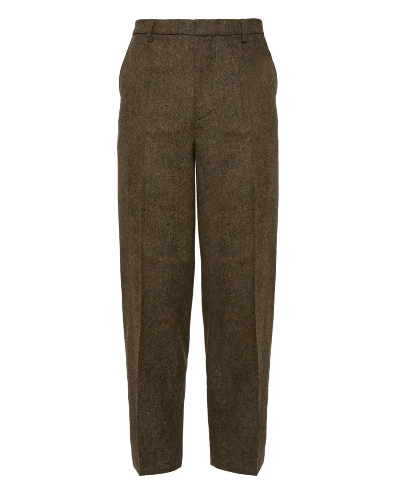 Yves Salomon Hose aus Tweed - Braun Braun