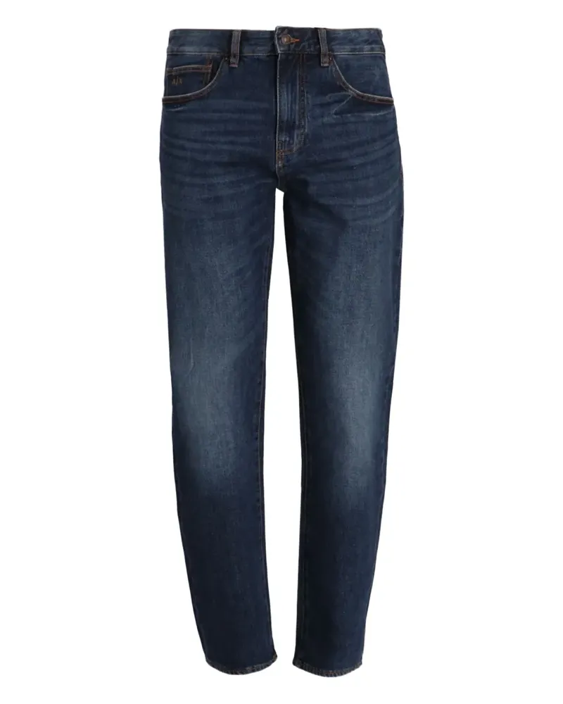 Armani Exchange Jeans mit Logo-Patch - Blau Blau