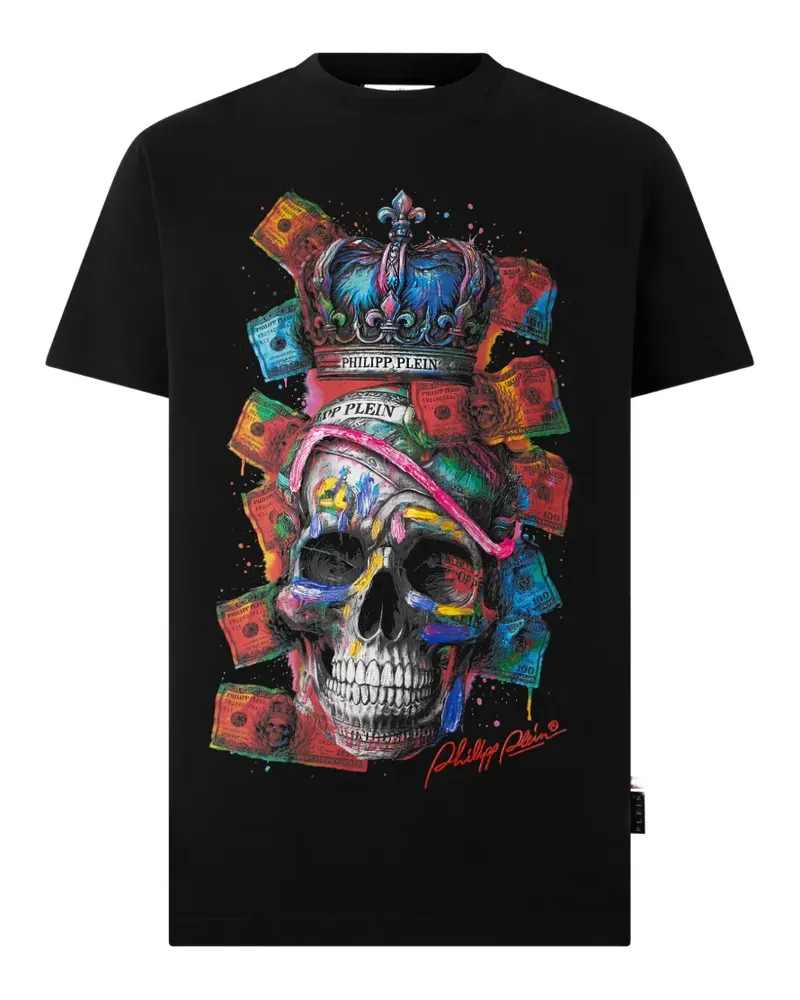 Philipp Plein T-Shirt mit Totenkopf-Print - Schwarz Schwarz