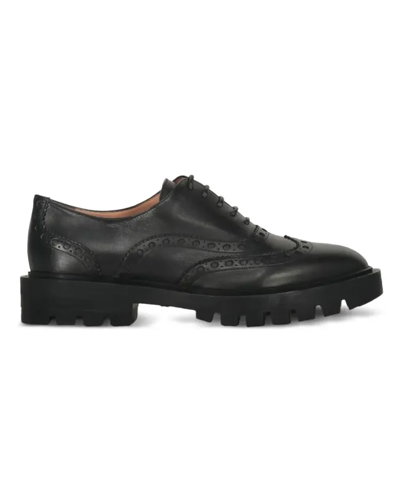 Santoni brogue-detail brogues shoes - Schwarz Schwarz