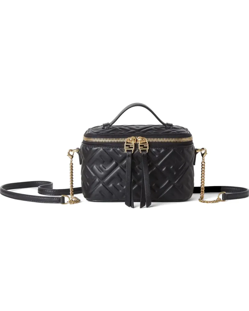 Fendi FF-embossed leather make-up bag - Schwarz Schwarz
