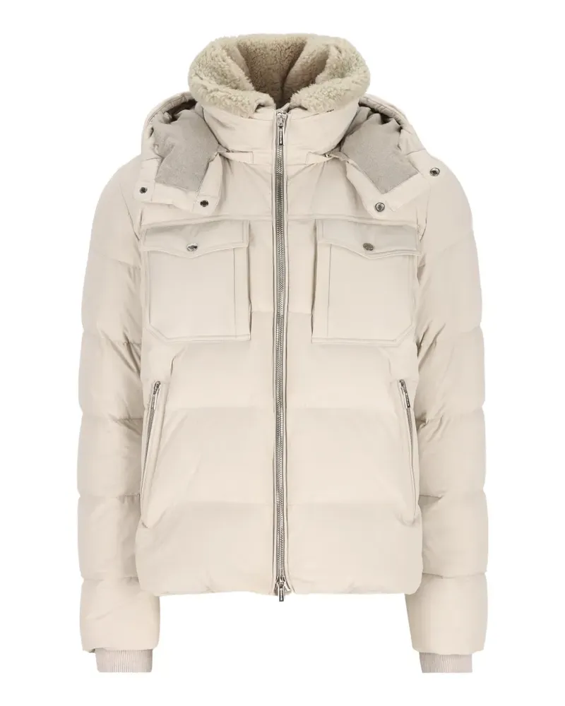 MOORER hooded padded jacket - Nude Nude