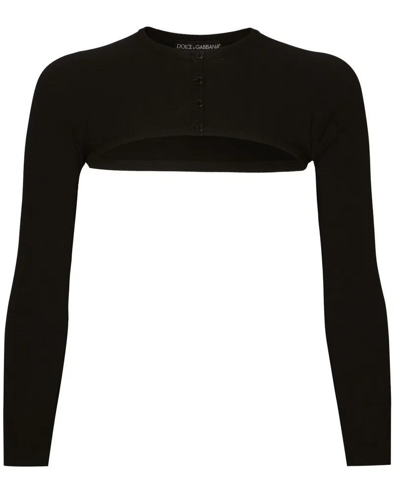 Dolce & Gabbana Cropped-Cardigan - Schwarz Schwarz