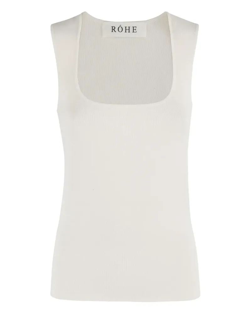 Róhe Top mit eckigem Ausschnitt - Weiß Weiß