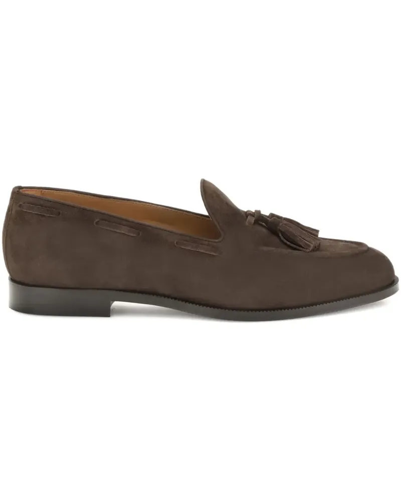 Loro Piana Loafer aus Wildleder mit Quasten - Braun Braun