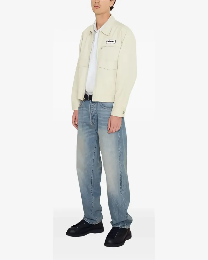 Obey Workwear-Jacke mit Logo-Patch - Nude Nude