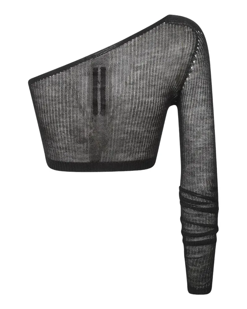 Rick Owens Ziggy One-Shoulder-Top - Schwarz Schwarz