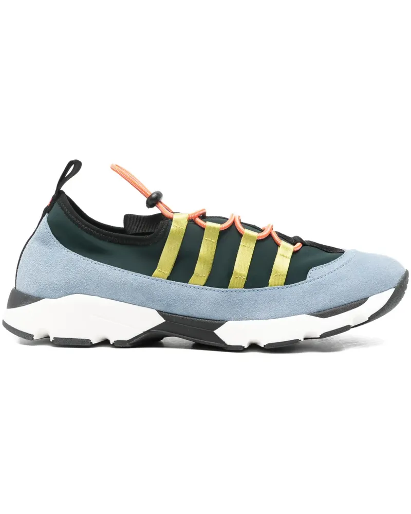 Marni striped lace-up sneakers - Blau Blau