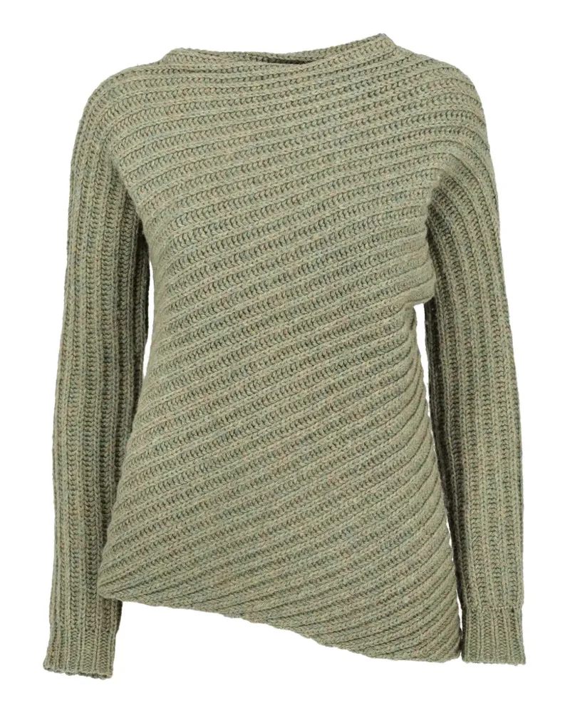 Maison Margiela Asymmetrischer Strickpullover - Grün Grün