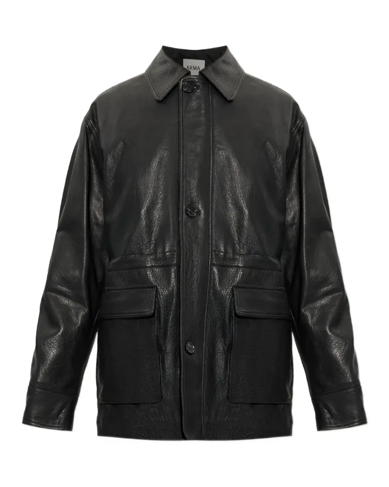 Arma Mavis leather jacket - Schwarz Schwarz