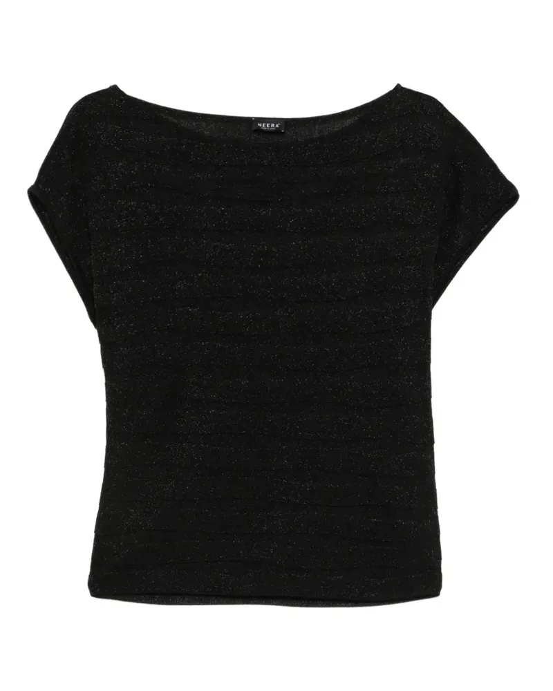 NEERA boat-neck knitted top - Schwarz Schwarz