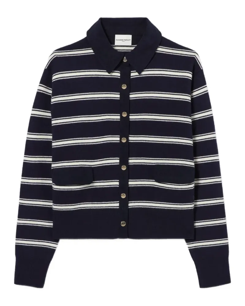 Claudie Pierlot Gestreifter Cardigan - Blau Blau