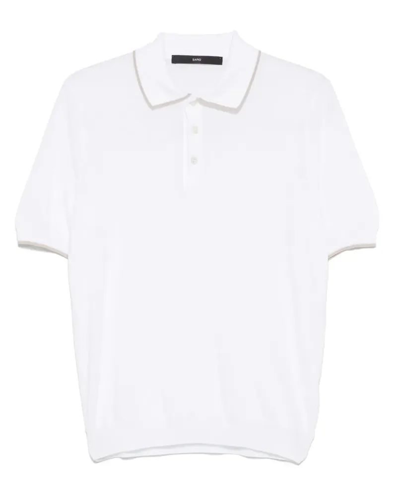 Sapio Poloshirt mit Kontrastdetail - Weiß Weiß