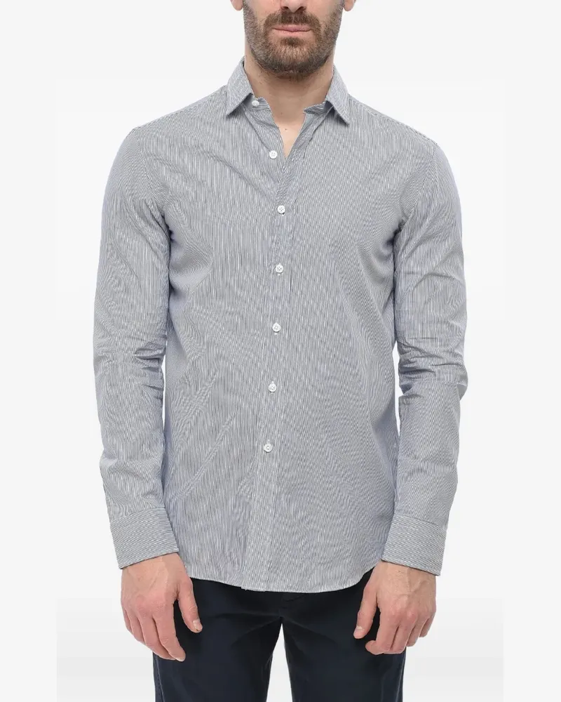 Salvatore Piccolo Gestreiftes Hemd - Blau Blau