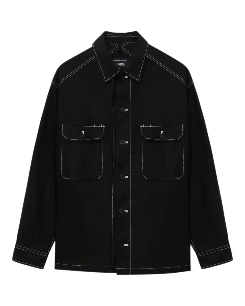 Comme des Garçons Hemd mit Kontrastnähten - Schwarz Schwarz