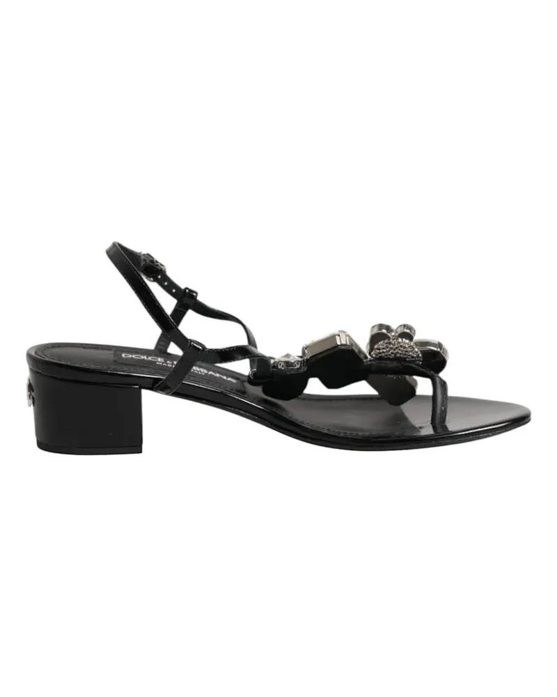 Dolce & Gabbana Sandalen mit Kristallen - Schwarz Schwarz