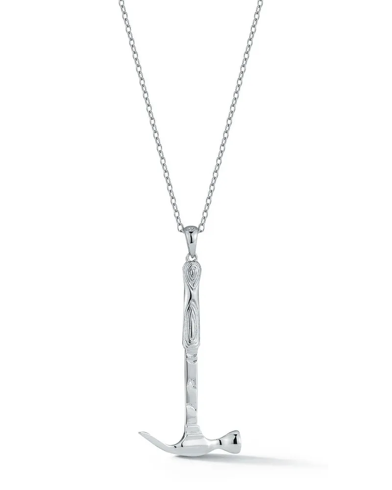 MATEO Halskette mit Hammer-Anhänger - Silber Silber