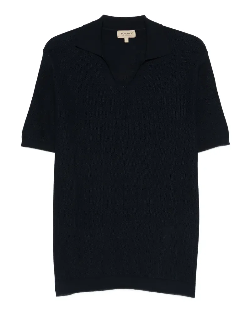 Woolrich V-neck knitted T-shirt - Blau Blau
