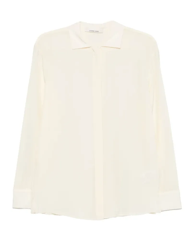 Liviana Conti concealed-front buttoned shirt - Nude Nude