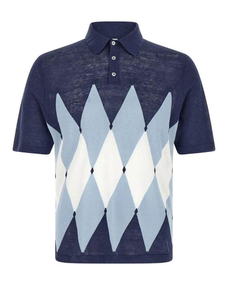Ballantyne Poloshirt mit kurzen Ärmeln - Blau Blau