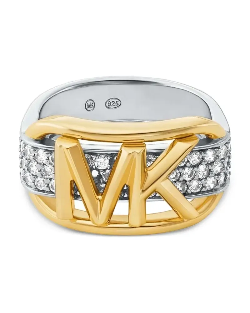 Michael Kors Pavé-Ring mit Empire-Logo - Silber Silber