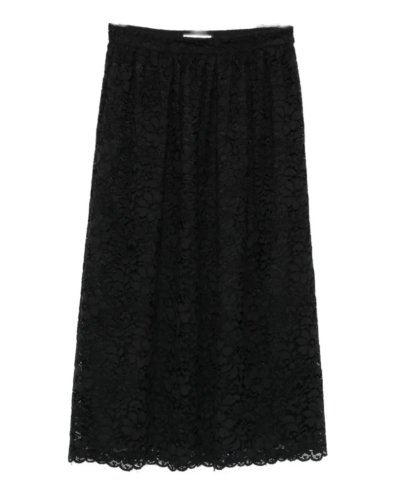 ANDIATA Jen 80 lace midi skirt - Schwarz Schwarz