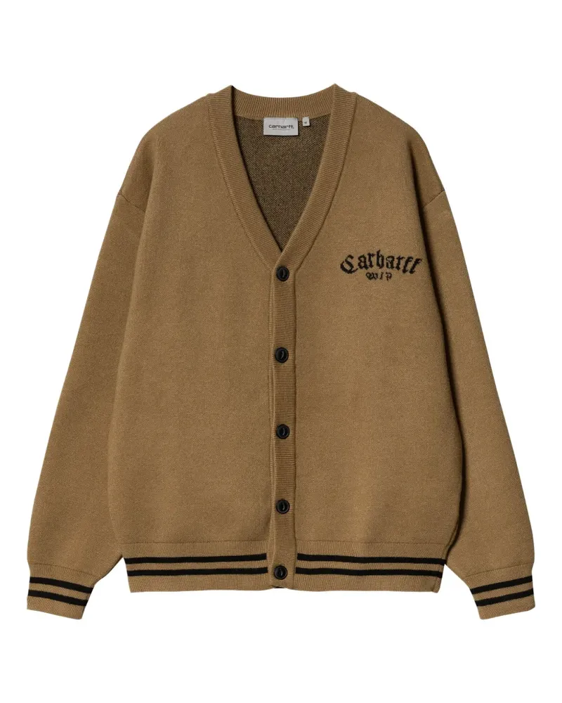 Carhartt WIP Cardigan mit Logo-Stickerei - Braun Braun