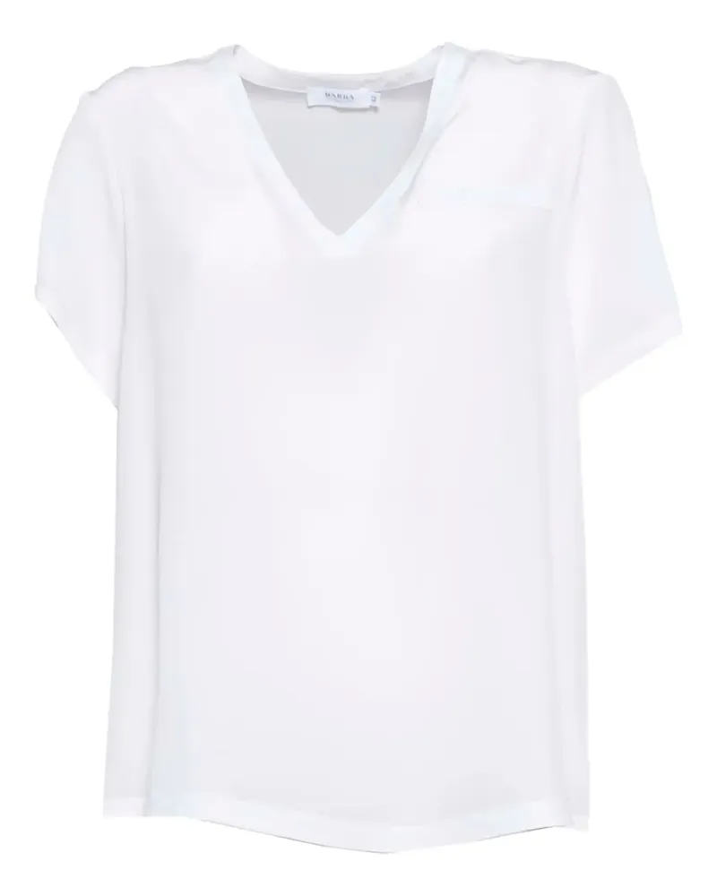 BARBA T-Shirt aus Seide - Weiß Weiß