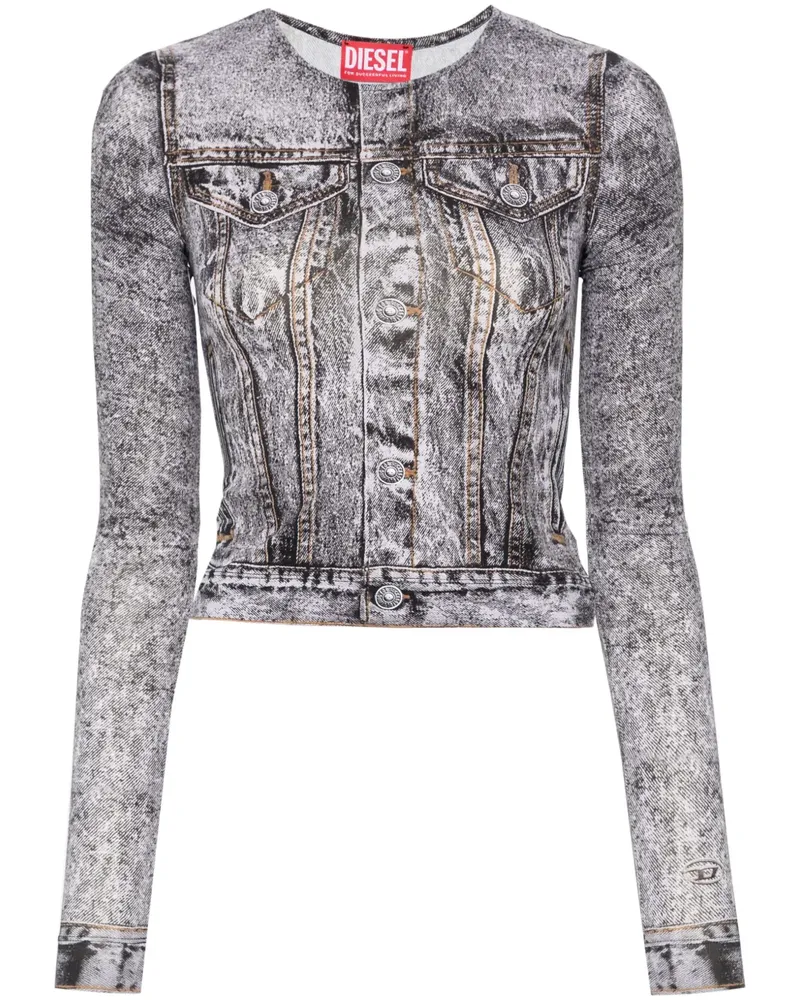 Diesel T-CLAU-N1 T-Shirt - Grau Grau