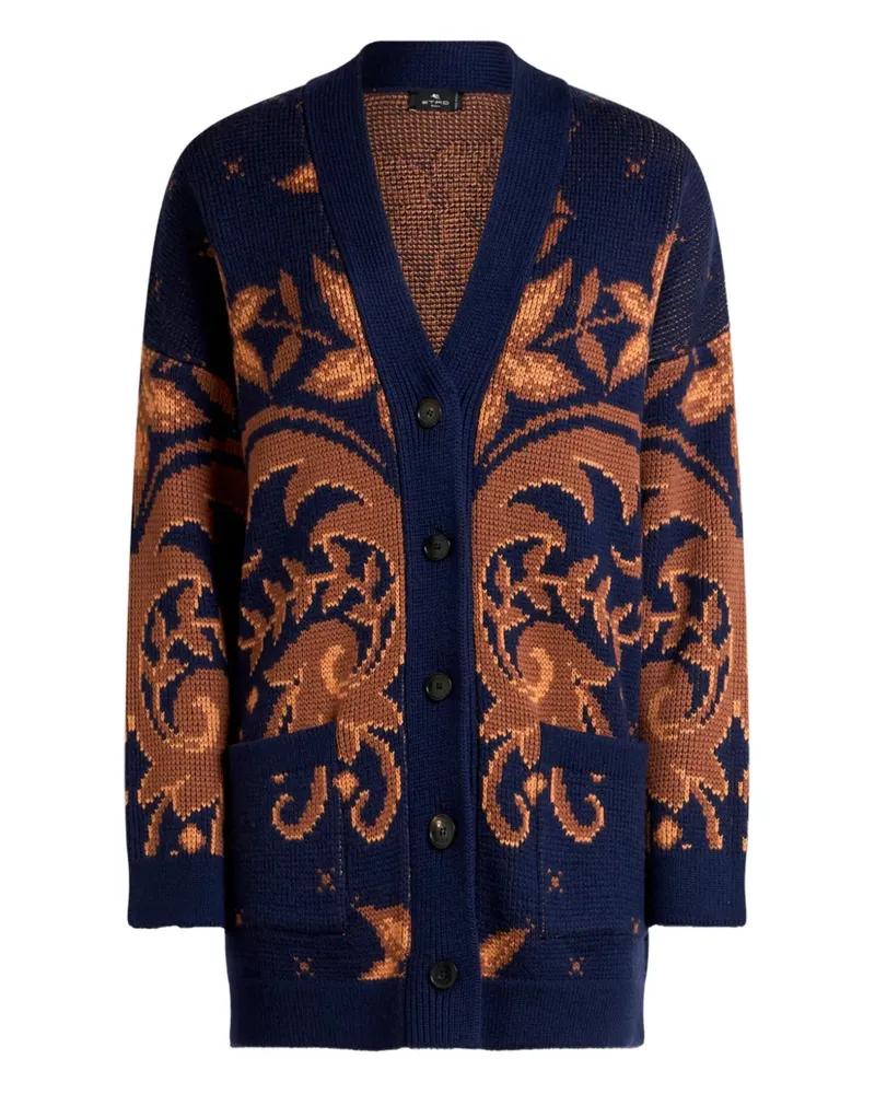 Etro Cardigan mit Jacquardmuster - Blau Blau